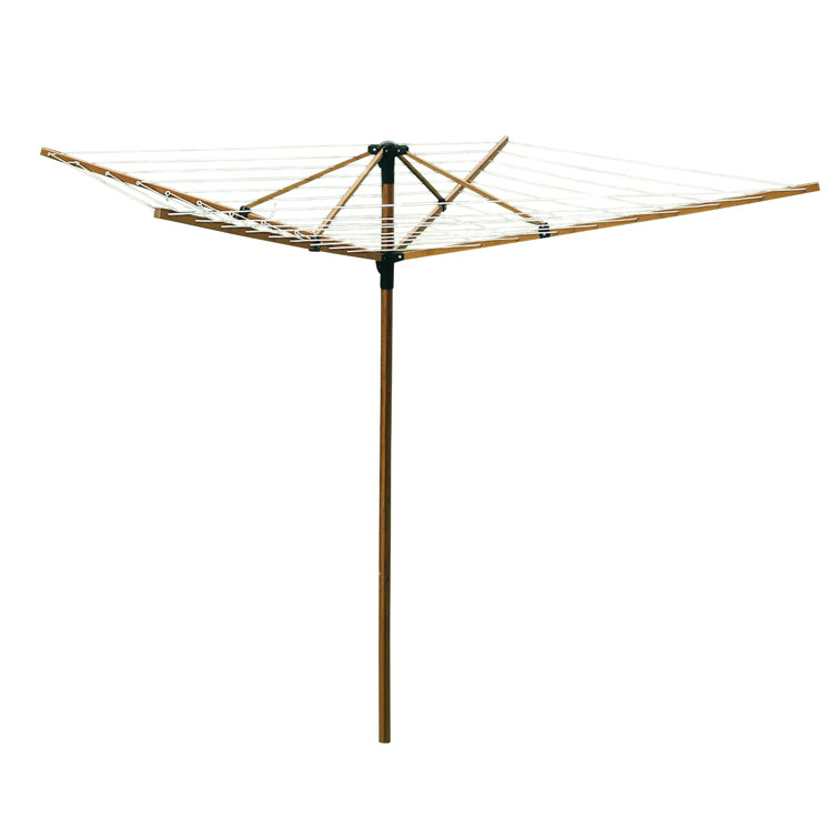 Bamboo Rotary Umbrella Clothesline